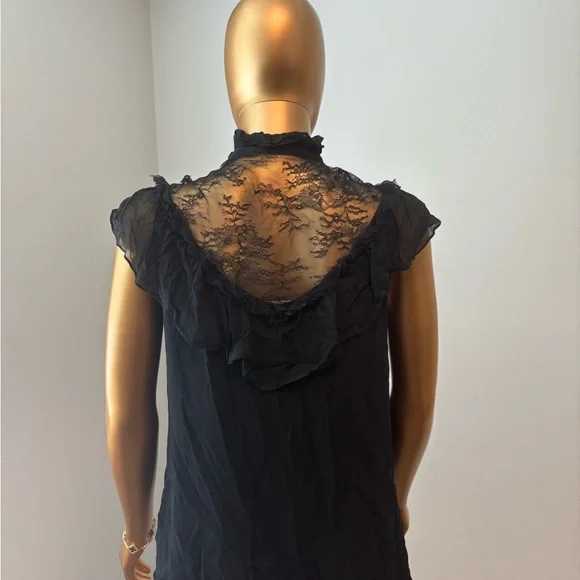Alice & Trixie Black Sheer Lace Blouse